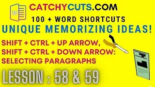 Word: How to Select Para to UP and Down ?. Unique Ideas to Memorize Word Keyboard Shortcuts !