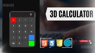 Calculator | 3D Calculator using HTML, CSS, JavaScript | Animated 3D Calculator | WhizMaster