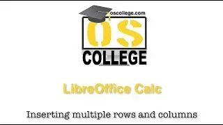 LibreOffice Calc: Inserting multiple rows and columns