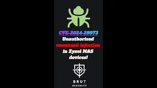 🚨 CVE-2024-29973 | Unauthorized command injection in Zyxel NAS devices | Brut Security 