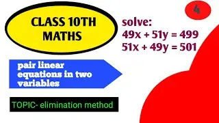 pair linear equations in two variables class 10th