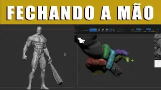 Fechando a mão  Personagem no Zbrush #tutorial #basemesh #escultura digital #esculpindo no Zbrush