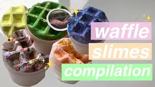 WAFFLE CLAY SLIME ASMR COMPILATION