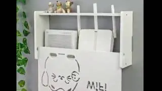 Wall Shelves WiFi Wireless Router Storage Box Multimedia Wire Organizer
