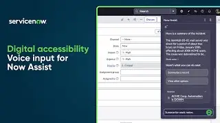 Voice input for Now Assist