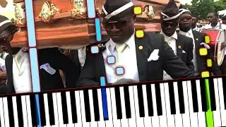 Vicetone - Astronomia (Coffin Dance Meme Song) Piano Tutorial (Sheet Music + midi) WITHOUT SOUND!