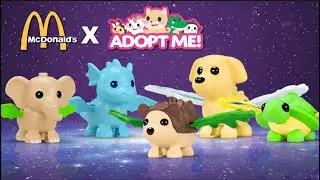 My First 5 Adopt Me Happy Meal Toys 🔥Let’s Open Them! 🐶🐘🐢🦔