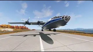 Antonov AN-12B | the best plain in BeamNG! | start and landing in italia
