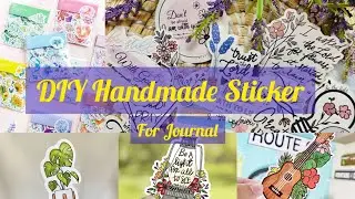 DIY Handmade Floral and Leaf Stickers For Journal / How To Make Stickers