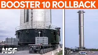Booster 10 Rolled Back for Final Launch Checks | SpaceX Boca Chica
