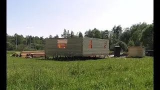 ДОМ ИЗ БРУСА ПОД УСАДКУ ЗА 1 МИЛЛИОН РУБЛЕЙ