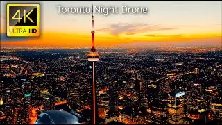 Toronto 4K Drone at Night Video