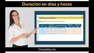 Cálculo de días y horas en Excel