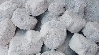 ASMR: White Grainy Texture Dry Floor Tub Crumbling:#asmr #dusty #asmrvideos