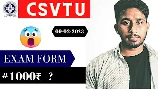 ✅EXAM FORM FOR B.TECH| DIPLOMA |B.PHARMA | MBA | MCA | CSVTU