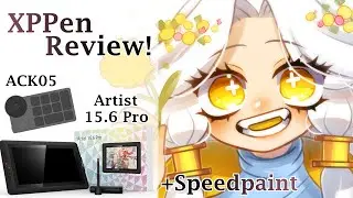 Speedpaint : XPPen Artist 15.6 Pro + ACK05 Shortcuts Remote Review!