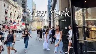[4K] "New York City Summer Walk Billionaires Row, 5th Ave, Adidas NYC" Mbappe's Real Madrid debut!