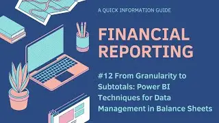 ||#12 || Efficient Data Handling in Power BI: Granularity and Subtotals for Balance Sheets Made Easy