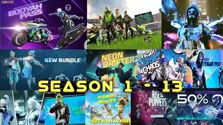 Free Fire Booyah Pass Season 1 - 13 | All Booyah Pass Trailer | Garena Free Fire