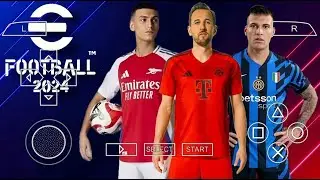 DOWNLOAD eFootball PES 2024 PPSSPP Mediafire Update And New Teams New Kits 24/25 UCL Camera PS5