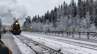 паровоз ЛВ-0165 ст.Рускеала