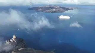 Santorini Fira Morning Fog