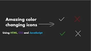Amazing color changing  icons on click using HTML, CSS and JavaScript