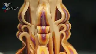 AMAZING GENTLE carved candle from the candle WORKSHOP DIMSI. HANDMADE.