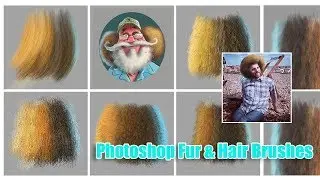Photoshop Tutorial - Directional Fur/Hair Brush Demo (Custom Photoshop Brushes)