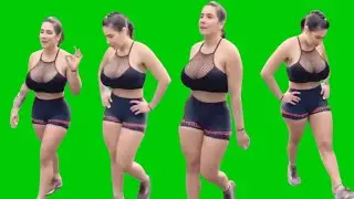 girls running green screen video