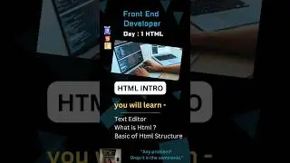 Front end developer: Html Intro || Web development  