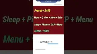 Beko Smart LED TV Service Menu/ Service mode Codes #bekotv # #servicemenu