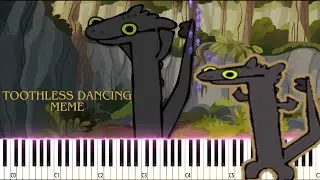 Toothless Dancing Meme | VERY EASY Piano Turorial