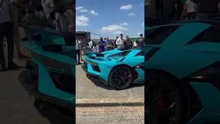 DMO Deejay revving his LOUD Lamborghini Aventador SVJ