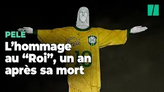 Le Christ Rédempteur de Rio porte un maillot de Pelé, un an après la mort du « Roi »