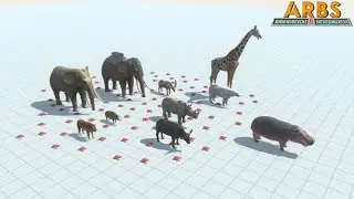 Modern Mammals Vs 100 Land Mines |Animal Revolt Battle Simulator