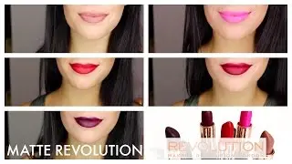 MATTE REVOLUTION LIPSTICK COLLECTION TRY ON