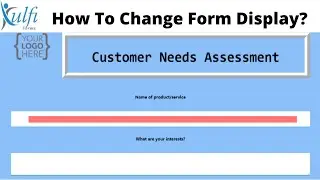 How To Change Form Display?