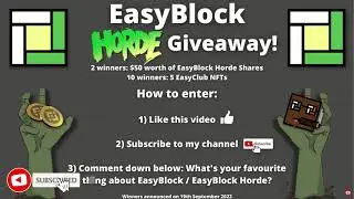 EasyBlock Horde Giveaway - Winners Announcement