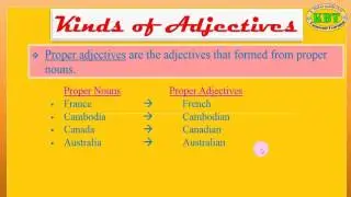 English Basic Grammar / Kind of Adjective / Learn English Basic Grammar