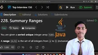 228. Summary Ranges || Arrays || leetcode 228 || java