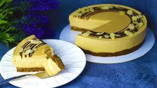 Caramel HEALTHY cheesecake! No baking! HEALTHY recipe is lactose-free, sugar-free! Subtitles
