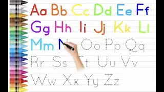Learn how to write abc’s uppercase and lowercase letters by following the dotted line. Abc song.