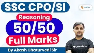 SSC CPO SI 2020 | Reasoning by Akash Sir | 50/50 Full Marks