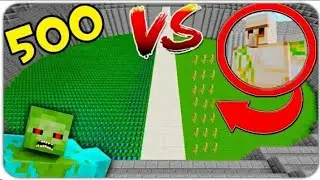 500 zombies vs 35 iron Golems - ( TOP GAMING )