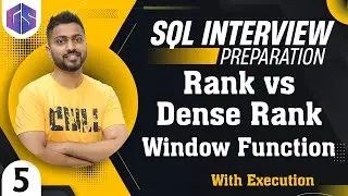 Rank() vs Dense_Rank() Window Function() | SQL Interview🎙Questions🙋🙋‍♀️