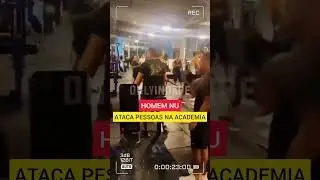 NAKED MAN ATTACKS people at the GYM 