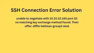 unable to negotiate with IP port 22: no matching key exchange method found