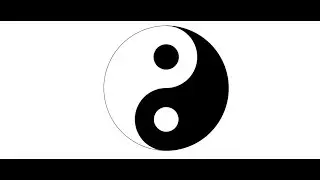 How to draw yin-yang symbol using autocad #illusiondrawings #geometricdesign