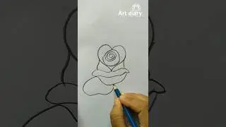 Rose drawing #shorts #rose #rosedrawing